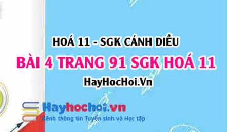 Bài 4 trang 91 SGK Hoá 11 Cánh diều